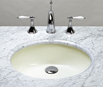 RonBow 20" Obscure Undermount Oval Ceramic Vessel