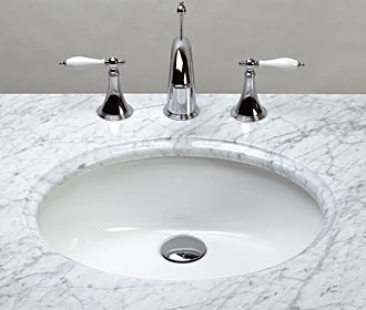 RonBow 20" Obscure Undermount Oval Ceramic Vessel