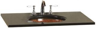 RonBow 31 x 22" Black Counter for undermount sink