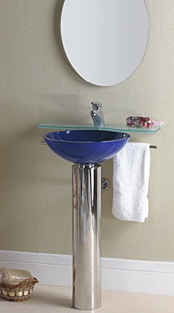 RonBow Raven-1 SS pedestal w/ towel bar & shelf