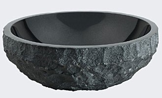 RonBow 17" Polished Natural Granite Vessel - G1001