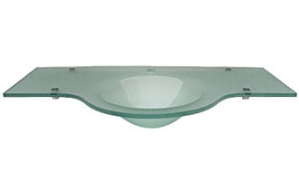 RonBow Tempered curved glass counter with bowl