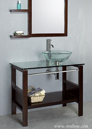 RonBow Deana-1 Wood stand with glass counter