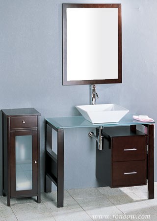 RonBow Adena-2 Glass counter w/ wood stand