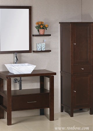 RonBow Nadene-3 Wood counter & stands w/ drawer