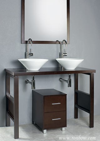 RonBow Marcela Wood Counter w/ stand