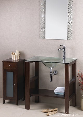 RonBow Sofia-1 Dark cherry wood stand & shelf