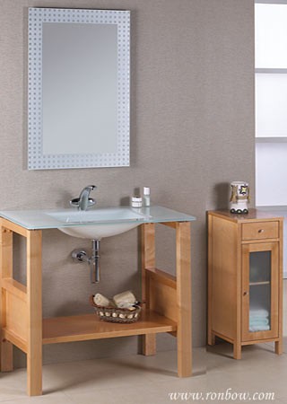 RonBow Kiera-1 Maple wood stand w/ bottom shelf