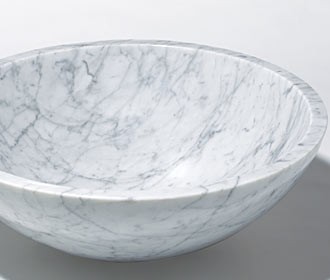 RonBow 17" Polished Natural Carrara White Marble