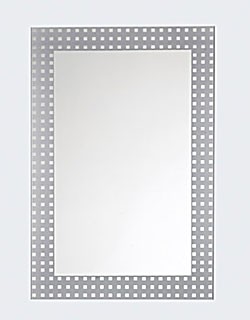 Ronbow mirror with silver gray border