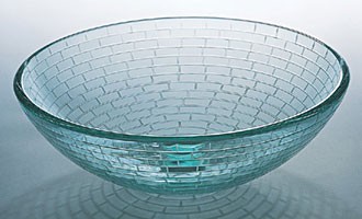 Ronbow 16 1/2" Tempered Brick Glass Vessel - TP42-12G05