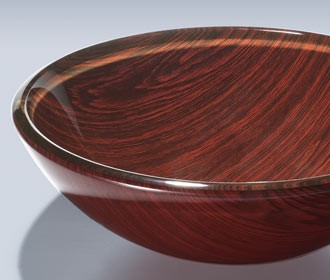 Ronbow 16 1/2" Glass Wood Pattern Vessel - TP42-D23