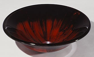 RonBow 18" Glass with Red & Black Brushed Pattern - TP46-D30