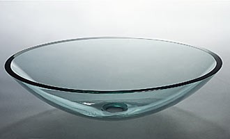 RonBow 21" Oval Tempered Clear Glass Vessel - TP5001