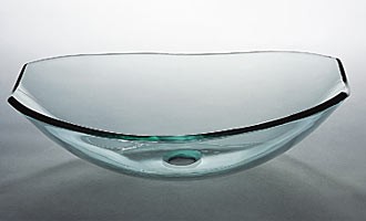 RonBow 21" Tael Tempered Transparent Clear Glass - TP5003