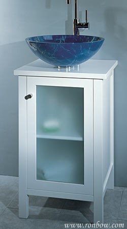 RonBow Cami CC1009 White cabinet w/frosted door