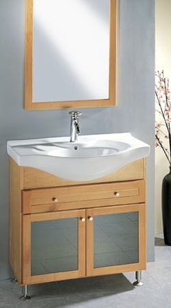 RonBow Frida Wood cabinet w/frost glass door