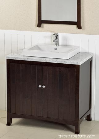 RonBow Hampton Wood cabinet w/2 wood doors