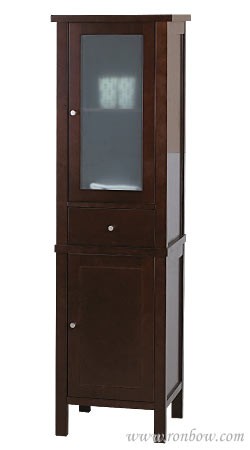 RonBow Linen Tower w/ 1 wood door 1 glass door