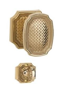 Von Morris Weave Knob w/ Large Weave Rose Privacy (Mortise Bolt) - 072725
