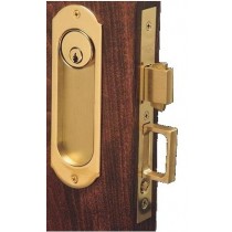 Accurate Pocket Door Lock w/Pull for Double Doors - 2002CPDS
