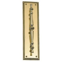 Brass Accents Academy Pull with Plate A06-P0241