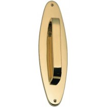 Brass Accents Oval Traditional Pull with Plate A07-P8391