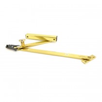 Glynn-Johnson 814H-3 Size 4 Short Body Heavy Duty Hold Open Surface Overhead Door Holder - Bright Brass