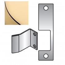 HES R605 R Faceplate for 1006 Strike - Bright Brass
