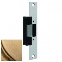 HES V33606 3 Faceplate for V3 Strike - Satin Brass