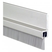Pemko 18041CNB 72" 180 Degree Aluminum Retainer Weatherstrip with 3/4" Nylon Brush Clear Aluminum