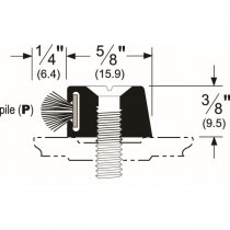 Pemko 184AT 36" Threshold Stop Strip with ThermoSeal Aluminum