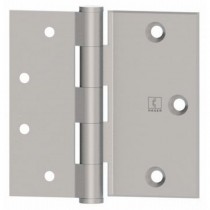 Hager 11734124 4-1/2" x 4-1/2" Steel Half Surface Hinge - Satin Brass