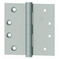 Hager 12793123 3-1/2" x 3-1/2" Full Mortise Five Knuckle Plain Bearing Standard Weight Hinge, # 010886 - Bright Brass