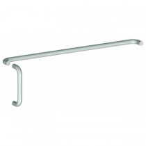 Hager 151V4 3/4" Round 10" Center to Center Door Pull and Push Set with Type 7 and 5 Fasteners - Satin Brass