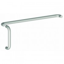 Hager 155V32 1" Round 18" Center to Center Door Pull and Push Set with Type 7 and 5 Fasteners - Bright Stainless Steel