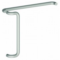 Hager 167V28 1-1/4" Round 18" Center to Center Offset Door Pull and Push Set with Type 7 and 5 Fasteners - Aluminum