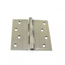 Hager 17414ANEA 4" x 4" Steel Square Corner Full Mortise Plain Bearing Residential Hinge, # 033199 - Antique Bronze