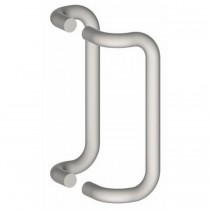 Hager 21E32 3/4" Round 6" Center to Center 90 Degree Offset Back to Back Push and Pull Set - Bright Stainless Steel