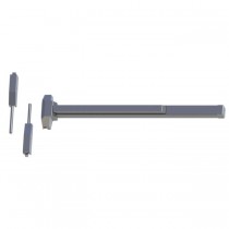 Hager 4701FSVR36X843 3' x 7' Fire Rated Exit Only Standard Duty Surface Vertical Rod Exit Device # 118188 - Bright Brass