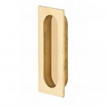 Ives 222B Rectangular Flush Pull - Bright Brass