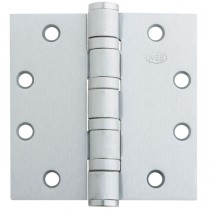 Ives 5BB1412652 4-1/2" x 4-1/2" Five Knuckle Ball Bearing Standard Weight Hinge Non Removable Pin - Satin Chrome