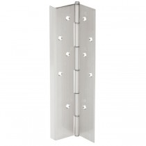 Ives 715 120" Concealed Flush Mount Half Wrap Continuous Hinge - Satin Stainless Steel