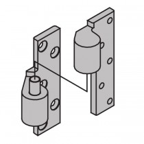 Ives 7237FINT 3/4" Offset Heavy Duty Fire Rated Cement Case Intermediate Pivot 1750 Pound - Bright Stainless Steel