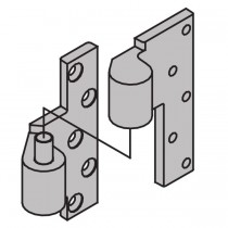 Ives 7244INTS 1-1/2" Offset Fire Rated Base Plate Intermediate Pivot 400 Pound - Black