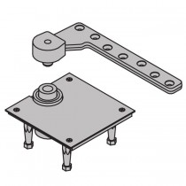 Ives 7245FBTM 1-1/2" Offset Fire Rated Base Plate Bottom Pivot 500 Pound - Black
