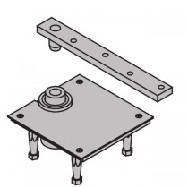 Ives 7256BTM 1-1/2" Center Hung Cement Case Bottom Pivot 600 Pounds - Satin Bronze Painted