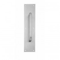 Ives 83028 8" Straight Pull 3/4" Round with 4" x 16" Plate - Aluminum