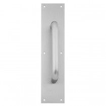Ives 830310 10" Straight Pull 1" Round with 6" x 16" Plate - Satin Stainless Steel