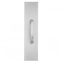 Ives 83115 5" Pull with 4" x 16" Plate - Satin Chrome